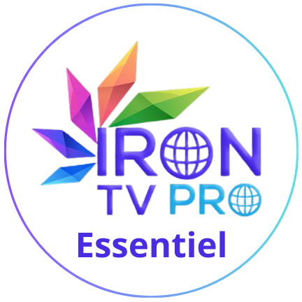 Iron TV Pro Essentiel, formule de base d’Iron TV offrant l’accès aux chaînes principales et à une qualité stable. 3 Mois à 24.99€